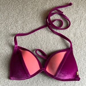 VICTORIA’S SECRET PINK VELVET TRIANGLE BIKINI TOP